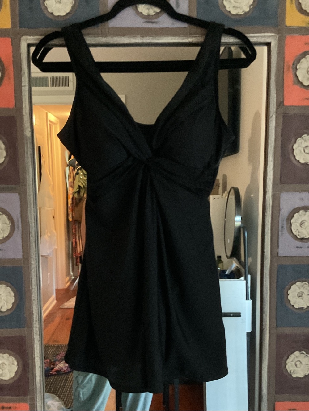 Miraclesuit Black One-Piece Twist Front Swimdress